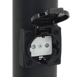 Bollard Light with Sensor&Outlet 120 cm Black IP44 4006125