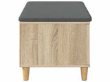 Hall Bench with Cushion with Door Sonoma Oak 100 x 38 x 46 cm 891538