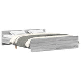 Bed Frame without Mattress Grey Sonoma 160x200 cm 3203766