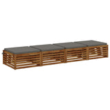 Seat Cushions SOEST 4 pcs 100% Polyester Grey 80 x 80 x 5 cm 945012