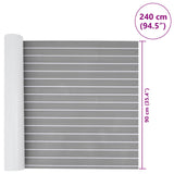 Boat Mat Striped Light Grey and White 240 x 90 cm EVA 42046770