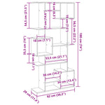 Book Cabinet White 92x29x188 cm Engineered Wood 3310316