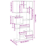 Book Cabinet White 92x29x188 cm Engineered Wood 3310316