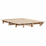 Bed Frame without Mattress 120x190 cm Small Double Solid Wood Pine 850677
