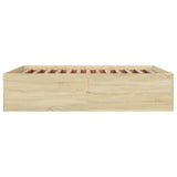 Bed Frame without Mattress Sonoma Oak 150x200 cm 3280918