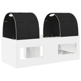 Bed with Tunnel 4 pcs White and Black Engineered Wood 3423526