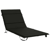 Sunlounger Cushion GEMERT 100% Polyester Black 200 x 80 x 3 cm 948565