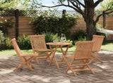 Garden Set 5 pcs Brown Soild Teak Wood 3437385