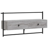 TV Cabinet Wall-mounted Grey Sonoma 100.5x30x51 cm Engineered Wood 833461