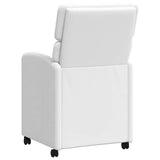 Dining Chairs with Wheels 2 pcs White 58 x 65 x 98 cm 42017891