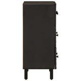 Side Cabinet Black 60x33x75 cm Solid Wood Mango 356822
