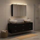 Bathroom Furniture Set 4 pcs Black Oak 3406936