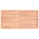 Wall Shelf Light Brown 120x60x cm Treated Solid Wood Oak 363698