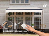 2.5 x 2m Electric Awning with Remote Controller, Aluminium Frame DIY Retractable Awning, UV30 Sun T3398P327949