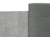 Bed Frame with LED without Mattress Concrete Grey 140x200 cm 3210013