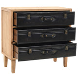 Drawer Cabinet Solid Fir Wood 80x36x75 cm 245778