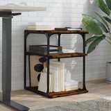 Printer Stand 3-Tier Smoked Oak 43x48x64 cm Engineered Wood 842278