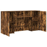 Reception Desk Smoked Oak 200x50x103,5 cm Engineered Wood 3324218