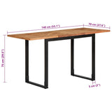 Dining Table 140x70x75 cm Solid Wood Acacia 373617