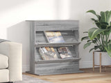 Magazine Rack Grey Sonoma 70 x 41 x 96 cm Engineered Wood 899540