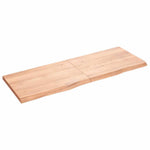 Table Top Light Brown 140x50x cm Treated Solid Wood Oak 3156379