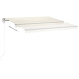 Manual Retractable Awning with LED 4x3.5 m Cream 3070022