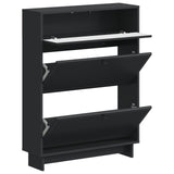 Shoe Cabinet EDE 78 x 24 x 103 cm Engineered Wood Black 895996