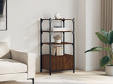 Bookcase 3-Tier Brown Oak 41x30x109.5 cm Engineered Wood 839002