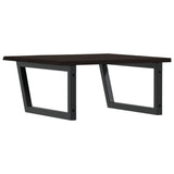 ZNTS Basin Shelf Wall Mounted Steel and Solid Wood Oak 3302655