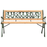 312031 Garden Bench 122 cm Cast Iron and Solid Firwood