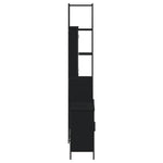 ZNTS 3 Piece Bathroom Furniture Set Black Engineered Wood 3214800