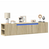 TV Wall Cabinet with LED Sonoma Oak 180x31x39.5 cm 3307956