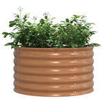 Garden Raised Bed Brown 80 x 80 x 44 cm Steel 42011334