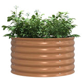 Garden Raised Bed Brown 80 x 80 x 44 cm Steel 42011334