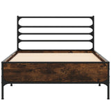 Bed Frame without Mattress Smoked Oak 90x200 cm 845584