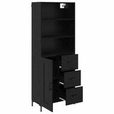 Highboard Black Oak 69.5 x 34 x 180 cm Engineered Wood 3416074