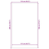 Doormat Stripe Black and Grey 115x200 cm 4105597
