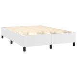 Box Spring Bed Frame White Double Faux Leather 3121217