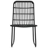 48584 Garden Chairs 2 pcs Poly Rattan Black