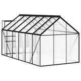 Greenhouse with Base Frame Anthracite Aluminium 7.03 m 48218
