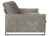 3 Seater Sofa Light Grey 220 x 81 x 82 cm Faux Suede Fabric 42041004