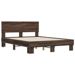 Bed Frame without Mattress Brown Oak 140x190 cm 3280216