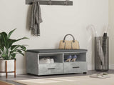 Hall Bench with Cushion Concrete Grey 80 x 38 x 46 cm 891459