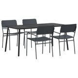 Dining Set 5 pcs Anthracite Steel 3422855