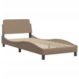 Bed Frame with LED without Mattress "Hvar" Cappuccino 90x200 cm 3213910