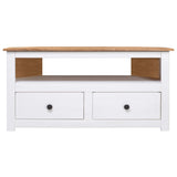 Corner TV Cabinet White 93x49x49 cm Solid Pine Panama Range 282687