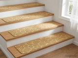 Stair Mats 15 pcs 76 x 20 cm Beige Polyester Rectangular 42054641