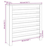 Radiator Cover White 79.5x19x84 cm Solid Wood Pine 822592