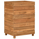 Raised Bed 50x40x72 cm Recycled Teak Wood and Steel 47427