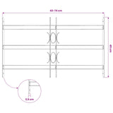 Security Grille for Windows with 3 Crossbars 3 pcs 43-74 cm 42031285